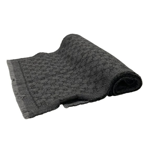 GUCCI - Gray Wool Scarf 323-040925 - Picture 1 of 7